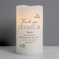 Personalised Botanical LED Candle Extra Image 1 Preview